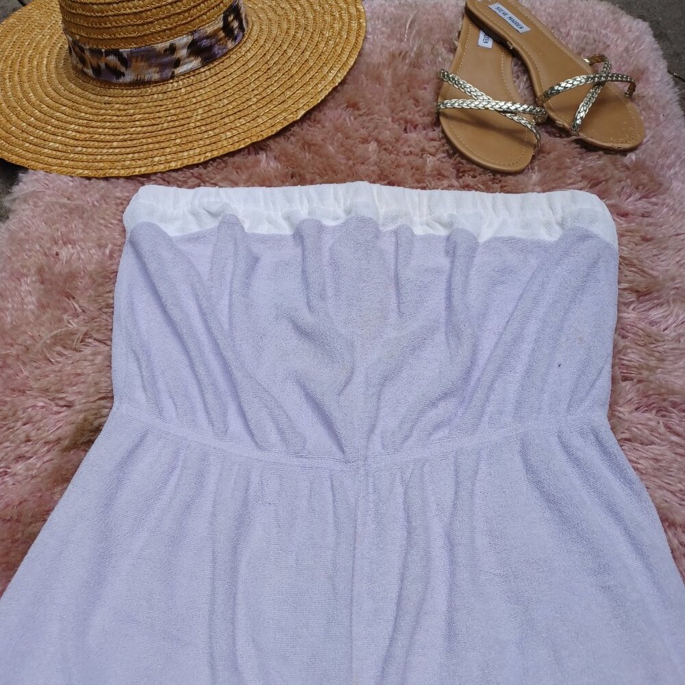 Vintage 60s Coquette Purple Terrycloth Romper size Medium - Picture 4 of 15